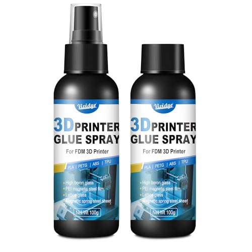 3D Printer Adhesive Glue - 7oz/200g Strong 3D Printer Glue Reduces Warping of PLA, ABS, PETG, TPU Filaments on Various Build Plate - 3D Printer Bed Adhesive Spray - Premium 3D Printing Accessories