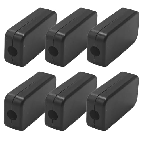 6PCS ABS Plastic Electrical Junction Box with Cover Black Waterproof Project Case for Wire Connection Electronic DIY Enclosure (42x20x12mm) - size: 42x20x12mm