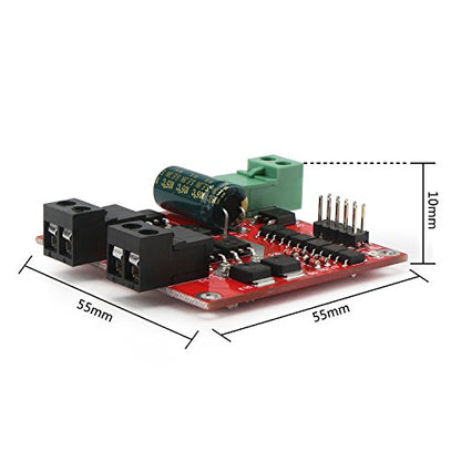DROK DC Motor Driver, L298 Dual H Bridge Motor Speed Controller DC 6.5V-27V 7A PWM Motor Regulator Board 12V 24V Electric Motor Control Module Industrial 160W with Optocoupler Isolation - style: 160W
