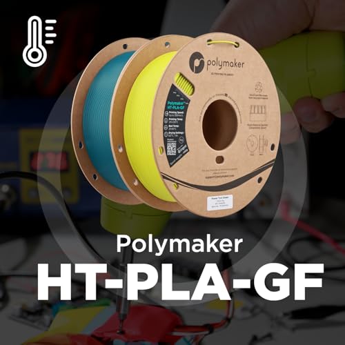 Polymaker HT-PLA-GF Filament 1.75mm Army Green 1KG, High Temp PLA - color: 121 - 1.75mm Army Green (Hex Code: #61583c), size: 1kg HT-PLA-GF