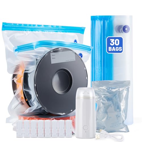 AGPTEK 3D Printer Filament Storage Bags with Air Pump(30 Pack) - size: 30Pack
