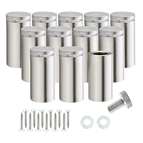 Stainless Steel Wall Mount Glass Standoff Holder Screw Nails Advertising Nails 12 Pcs (25x80mm) - size: 25x80mm