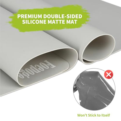 Foepoge Extra Large Silicone Sheet for Crafts Resin 27.9''x20'', Nonstick - color: Gray, size: 27.9" x 20"