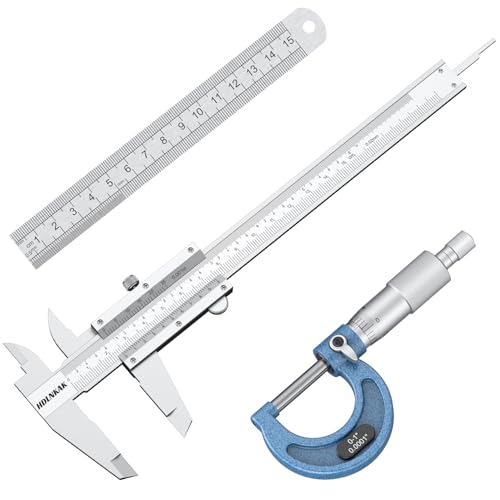HDLNKAK Vernier Caliper 0.001"with Micrometer 0.001", Stainless Steel Ruler