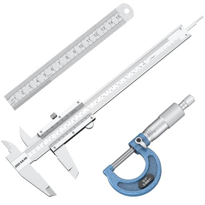 HDLNKAK Vernier Caliper 0.001"with Micrometer 0.001", Stainless Steel Ruler