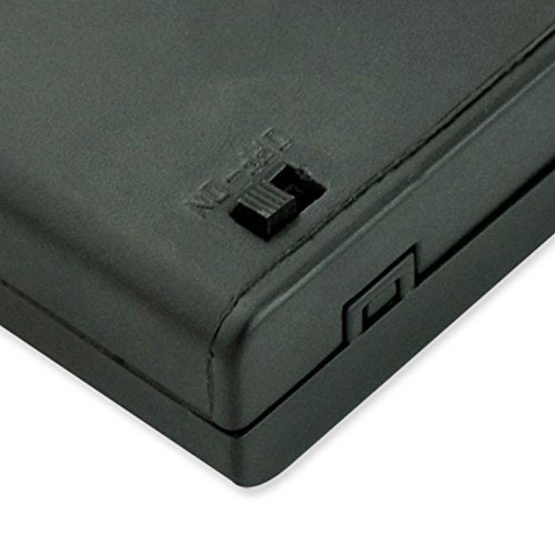 Ogrmar 2Pcs On/Off Switch 4 x 1.5V AA Battery Case Holder Leads Black w Cap