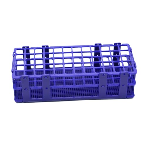 10 Pcs Detachable Plastic Test Tube Rack, 60 Holes Each, 16mm Diameter - color: Blue, size: 60 Holes-16mm