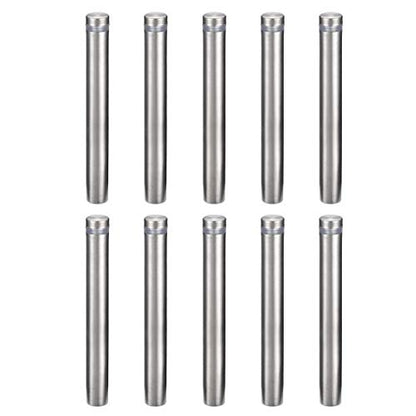 uxcell 1/2 Dia x 4"(12x100mm) Standoff Screws Wall Mount Sign Holders Acrylic Glass Nails 10pcs - size: 12mmx100mm