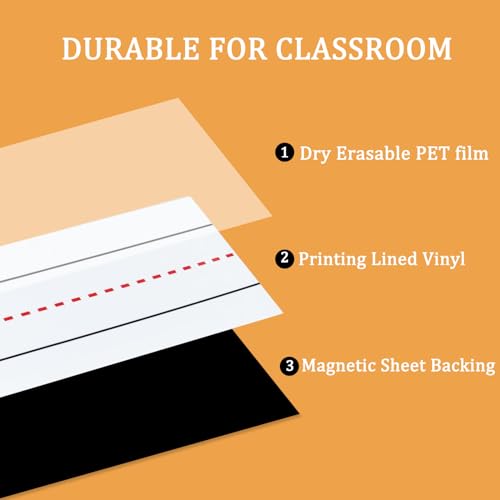 Magnetic Sentence Strips for Whiteboard,3"x12ft Roll - size: 12 Feet x 3 Inch