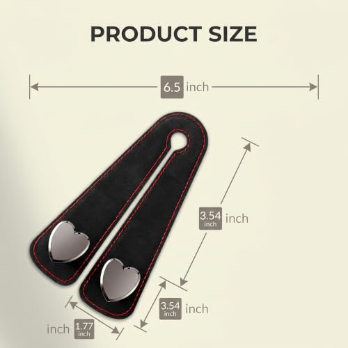 2 PCS Car Seat Headrest Hooks, 2‑in‑1 Car Back Seat Hanger with Phone Holder, Suede Heart‑Shaped Alloy Double Hooks for Umbrellas Purse Grocery Bag Hanger, Foldable Storage Hook for Most Cars (Black)