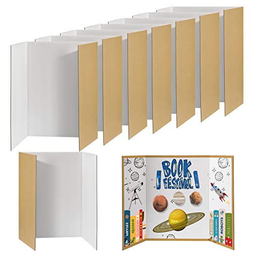 Cosweet 8 PCS 40" x 28" Large Trifold Poster Board for School Projects - size: L-40" x 28"