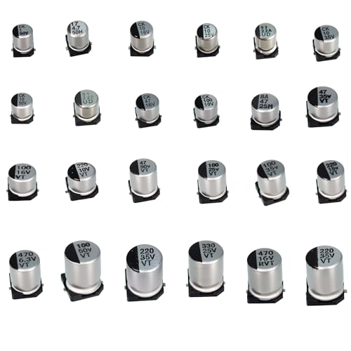 24 Values 400Pcs SMD Aluminum Electrolytic Capacitors Assortment Kit