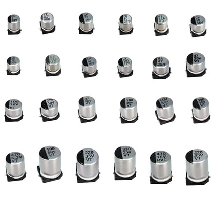 24 Values 400Pcs SMD Aluminum Electrolytic Capacitors Assortment Kit