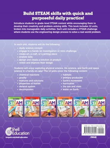 180 Days®: Hands-On STEAM for Grade 5: Practice, Assess, Diagnose