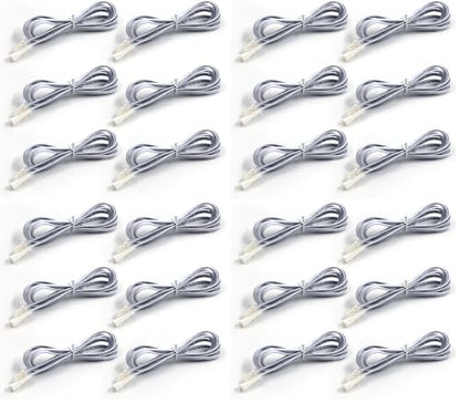 VST 6.56ft Flexible Extendable Cables with 12V JST Connector Male and Female 12V Puck Lights, Led Strip Light, 12V Driver (Pack of 4) - color: White, size: 12V (Pack of 4)