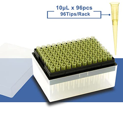 ONiLAB 100µL Universal Pipette Tips, 96 Tips/Rack, DNase/RNase Free - size: 100ul