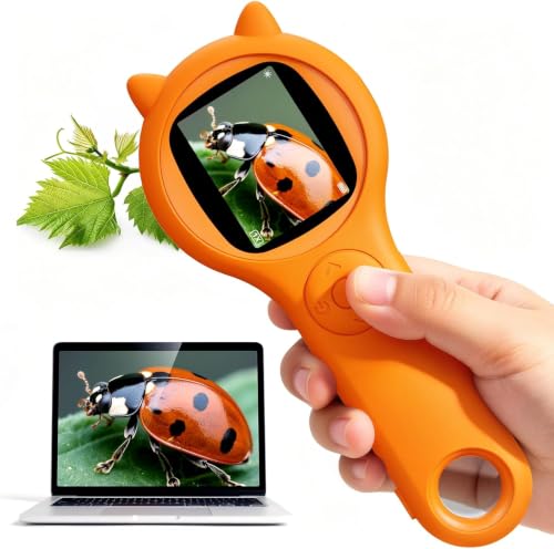 Bug Exploration Microscope for Kids, 500X Digital Microscope-Orange - color: Orange, size: 1 Pcs