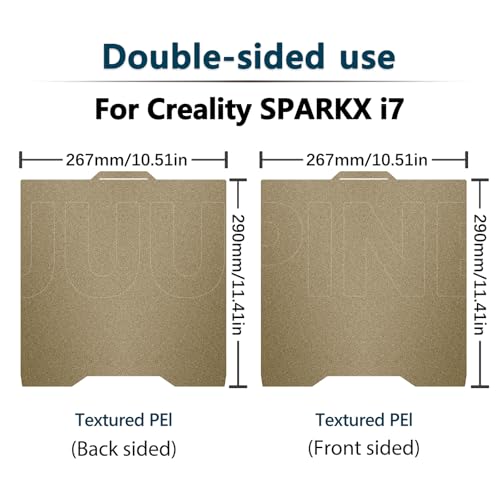 1PK SPARKX i7 Build Plate No Glue Stick Texture PEI Plate forCreality SPARKX i7 301x267 Build Plate Flexible Removable Spring Steel Plate,Easy Release Printed,Heatbed for Creality SPARKX i7 3D Printer