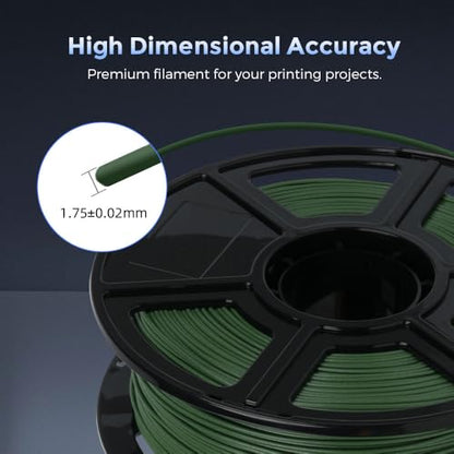 FLASHFORGE Carbon Fiber PETG Filament 1.75mm, Carbon Fiber PETG 3D Printer Filament, 1KG Spool Dimensional Accuracy +/- 0.02mm, Lightweight & Heat-Resistant & Moisture Free (Grass Green) - color: Green, size: PETG CF