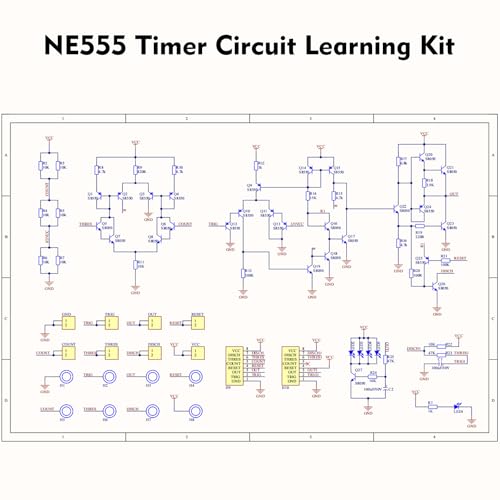 PEMENOL NE555 Timer Soldering Kit, DIY Breathing LED Electronics Project Board with Through-Hole Components, STEM Circuit Learning Kit for Students, Makers & Electronics Beginners