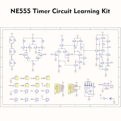 PEMENOL NE555 Timer Soldering Kit, DIY Breathing LED Electronics Project Board with Through-Hole Components, STEM Circuit Learning Kit for Students, Makers & Electronics Beginners