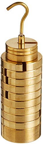 United Scientific™ WHST13 Premium Brass Slotted Weight Set with Hanger & Case, 13 Piece Set