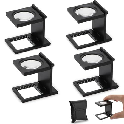 Rongon 10X 28MM Pocket Magnifier Small Folding Jewelers Loupe - size: 4