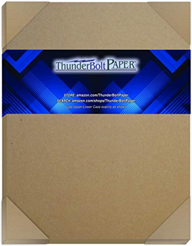 150 Sheets Chipboard 20pt (Point) 8 X 10 Inches Light Weight Frame|Photo Size .020 Caliper Thick Cardboard Craft|Ship Brown Kraft Paper Board - size: 8x10 - 150 Sheets