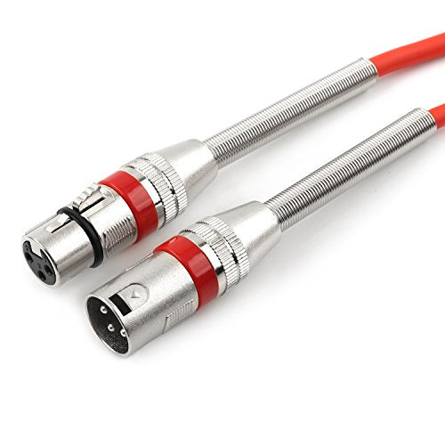6 Pack Multi-Color XLR Patch Cables, 3-Pin Balanced XLR Male to Female Microphone Cable Mic Cords - 3.3 feet/1 Meter