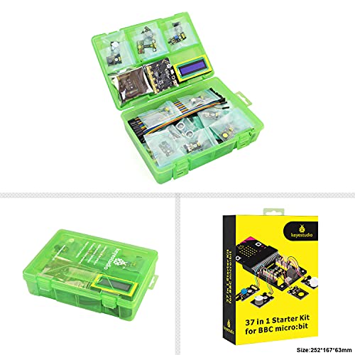 KEYESTUDIO 37 Sensors Starter Kit with Microbit V2 Robot Car