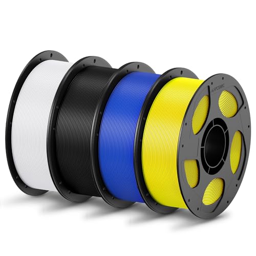 ANYCUBIC 3D Printer Filament Multicolor PLA Bundle 4KG - color: 4*1kg Pla (White & Black & Blue & Yellow)