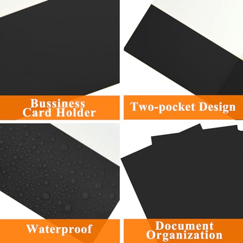 pmybupo 100Pcs Black Two-Pocket Heavyweight File Folder,Letter Size,Paper File Folder for School Office Home Bussines - color: Black 100