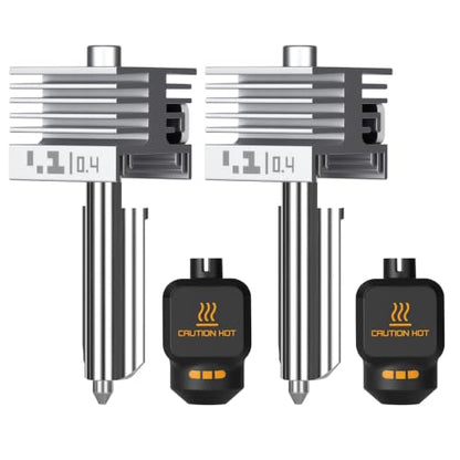 2PCS 0.4mm X2D/P2S/H2D/H2S/H2C/A1/A1 Mini/A2L Integrated Leak-Proof Hotend - color: 2PCS 0.4MM