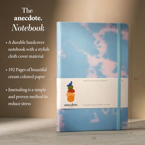 Anecdote Lined Journal Notebook,192 Pages, A5 size: 8.3" x 5.4"| Hardcover - color: Tie Dye, size: 8.3" x 5.4"