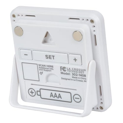 La Crosse Technology 302-1408-TBP Indoor Comfort Meter with Time & Date