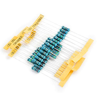 Chanzon 35 Values 1W 0.1R-1MR Ω ohm 175pcs Metal Film Fixed Resistor Kit - size: 2) 1W Kit