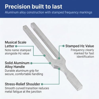 United Scientific™ Tuning Fork Set, 8 Aluminum Forks 256-512 Hz with Case