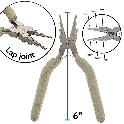 The Beadsmith Wire Tool Set - 3-Piece Kit (Flat Nose, Tungsten Carbide Flush Cutter & 6-in-1 Wire Looper), Elongated, Comfortable Handles with Double-Leaf Springs - style: 3 Plier Combo