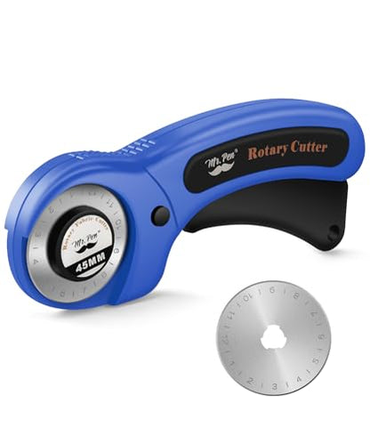 Mr. Pen- Rotary Cutter for Fabric with 1 Extra Blade, 45mm - color: Blue