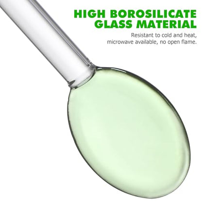 Ipetboom Glass Cocktail Stirrers Set of 6 Reusable Swizzle Sticks for Drinks Coffee Stir Sticks for Iced Tea Lemonade and Desserts 5.51 X 0.78 X 0.23 in Home Bar Cafe Restaurant