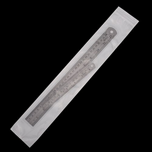 Eboot Stainless 2 Pack Steel Ruler 6 Inch and 12 Inch Metal Rule Kit with Conversion Table - color: Silver, style: 12 Inch, 6 Inch Style