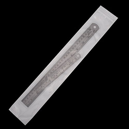 Eboot Stainless 2 Pack Steel Ruler 6 Inch and 12 Inch Metal Rule Kit with Conversion Table - color: Silver, style: 12 Inch, 6 Inch Style