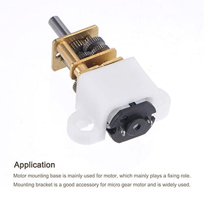 MECCANIXITY Motor Mounting Bracket Motor Base 11.5mm White with Screws Nuts