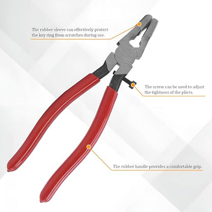 51 Pack Car Key Fob Hardware Tool Kit with Rubber-Tip Pliers