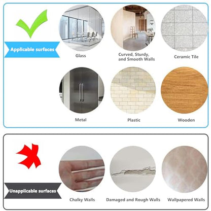 JUMUBOARD Self-Adhesive Magnetic Dry Erase Whiteboard Sticker, 55" x 27" - size: 55"W x 27"H