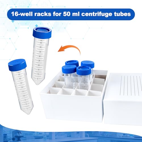 16-Place Cryo Boxes, 3 Inch Height, for 50ml Tubes, Pack of 5 - size: 16-well