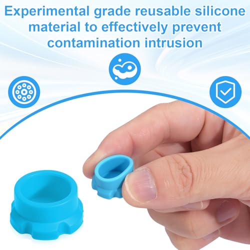 3ml Peptide Vial Storage case with Reusable 3ml Glass Vial Protective Caps, Peptide Vial Organizer & Protector, 9 Slot Fridge Holder Case + 9 Pcs Coded 3ml Vial Caps