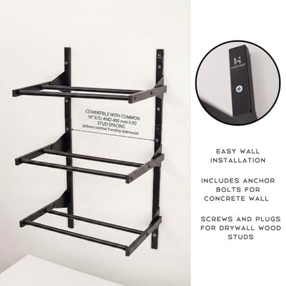 2-in-1 Filament Storage Rack, 3-Tier Wall Mount Spool Holder