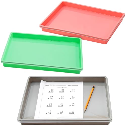 Fun Express 16" x 12" Easy Clean Pastel Flat Classroom Storage Trays - 6 Pieces