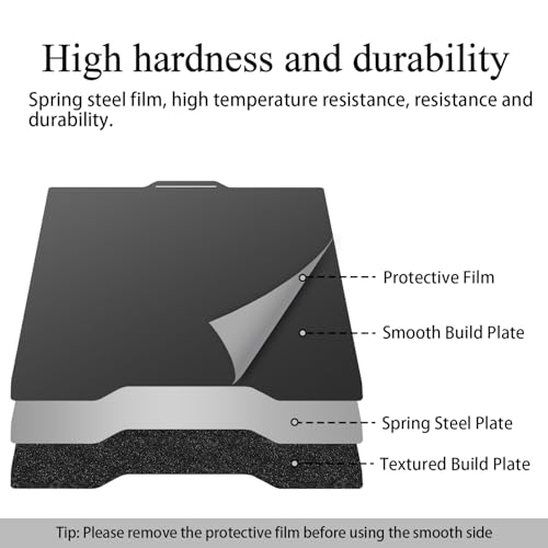Dual-Textured and Smooth PEI Plate Sheet for Creality SPARKX i7 Build Plate - color: Black, size: SPARKX I7